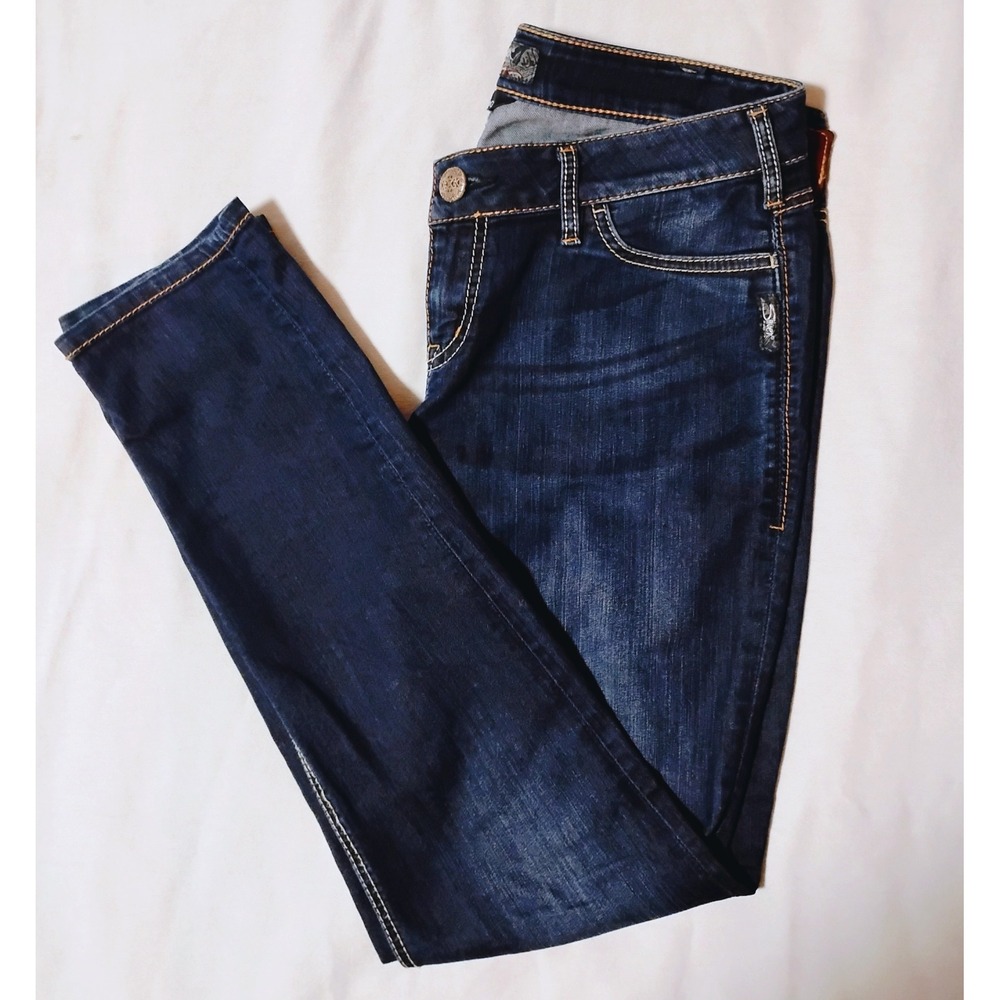 Silver Jeans Co Suki Jegging Jeans Dark Wash Stretch Skinny Denim W31 L31